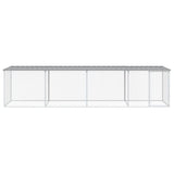 Chicken Cage with Roof Light Grey 403x98x90 cm Galvanised Steel 3189055