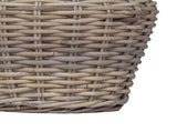 Planter Basket with Storage 2 pcs Grey Lacak Rattan 42020959