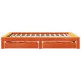Bed Frame without Mattress Wax Brown 160x200 cm Solid Wood Pine 3308995
