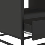 ZNTS Coffee Table Black 100x50x45 cm Engineered Wood and Metal 848784