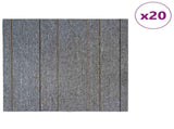 Carpet Tile Light Grey with Stripes 50 x 50 cm 20 pcs 42032436