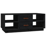 Coffee Table Black 100x50x41 cm Solid Wood Pine 818274