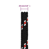 Boat Rope Black 20 mm 50 m Polypropylene 152368