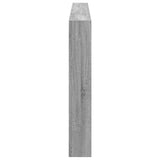 Headboard Cabinet with LED Grey Sonoma 220x17x102 cm 839229