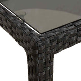 Garden Table Pure Black 250 x 100 x 75 cm Poly Rattan 362554