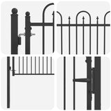 Fence Gate HORST 100 x 100 cm Metal Black Lockable 42034054