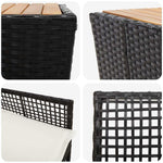 Garden Bistro Set 3 pcs Black Poly rattan 3334960