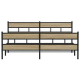 Metal Bed Frame without Mattress Sonoma Oak 183x213 cm 3308473