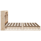 Bookcase Bed without Mattress 180x200 cm Super King Solid Wood Pine 3323968