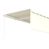 Manual Retractable Awning with Blind 5x3m Cream 3069337