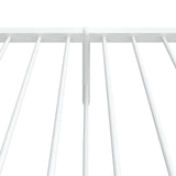 Metal Bed Frame without Mattress with Footboard White 100x200cm 350944