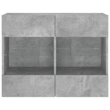 TV Wall Cabinet with LED Lights Concrete Grey 78,5x30x60,5 cm 837102