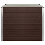 45712 Raised Garden Bed Brown 100x100x77 cm Galvanised Steel