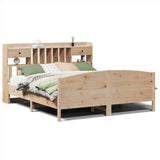 ZNTS Bookcase Bed without Mattress 180x200 cm Super King Solid Wood Pine 3323134
