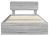 Bed Frame with Drawer Grey Sonoma 90 x 190 cm Engineered Wood 3412432