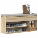 Shoe Bench Sonoma Oak 102x30.5x45 cm Engineered Wood 859138