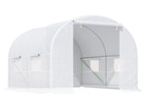 2.5 x 2 x 2 m Polytunnel Greenhouse, Walk-in Green House for Garden with Mesh Windows, Galvanised T3398P313649