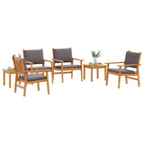 Garden Sofa Set 6 pcs Brown 45 x 45 x 38cm Solid Acacia wood 3331816