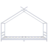 Kids Bed Frame White Solid Pine Wood 90x200 cm 289612