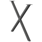 Dining Table Legs X-Shaped 2 pcs Anthracite 90x cm Steel 4012926