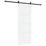 Sliding Door ORKDAL 78 x 202 cm Engineered Wood White and Black 3450320