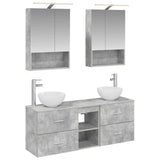 Bathroom Cabinet Set 5 pcs Concrete Grey 50 x 14.5 x 70 cm 3406682