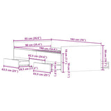 Bed Frame without Mattress Grey Sonoma 90x190 cm Single 3203815