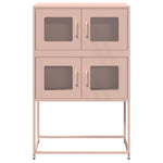 ZNTS Highboard Pink 68x39x107 cm Steel 853345