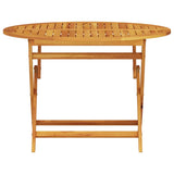 Garden Dining Set Folding 5 pcs Brown Solid Acacia Wood 3375709