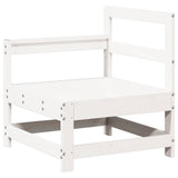 7 Piece Garden Lounge Set White Solid Wood Pine 3250617