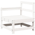 7 Piece Garden Lounge Set White Solid Wood Pine 3250617