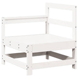 7 Piece Garden Lounge Set White Solid Wood Pine 3250617
