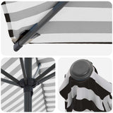 Garden Parasol with Base 230 x 230 cm Polyester Rectangular 42036220
