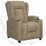 Recliner Chair Cappuccino Faux Leather 339070