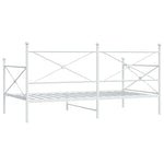 Day Bed without Mattress White 100x190 cm Steel 4104683