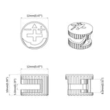 Cam Lock Nuts 8372 pcs Silver Metal 864357