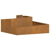 Garden Planter Brown 100 x 100 x 50 cm Weathering Steel 873591
