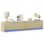 TV Wall Cabinet with LED Sonoma Oak 180x31x38 cm 3307949