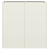 Planter White 80x40x80 cm Cold-rolled Steel 860711