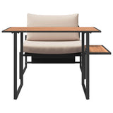 Outdoor Steel Seating 2 pcs Taupe Steel 42004139