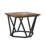 Coffee Table 3 pcs Smoked Oak Engineered Wood and Steel 868281