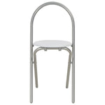 3 Piece Folding Dining Set with Storage Rack MDF and Steel White 284403