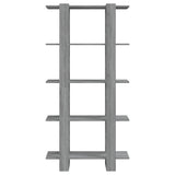 Book Cabinet/Room Divider Grey Sonoma 80x30x160 cm Engineered Wood 813573