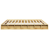 Bed Frame without Mattress 200x200 cm Solid Wood Oak 3324127