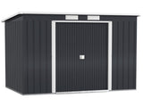 7 x 4ft Galvanised Steel Garden Shed, with Foundation Kit - Dark Grey T3398P377640