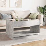 Coffee Table with Infinity LED Concrete Grey 90x50x50 cm 847668