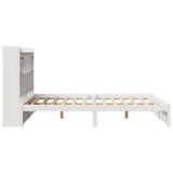 Bookcase Bed without Mattress White 160x200cm Solid Wood Pine 3322424