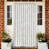 Fly Curtain Light Grey and White 90x200 cm Chenille 377313
