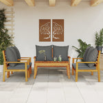 ZNTS 5 Piece Garden Lounge Set with Cushions Solid Wood Acacia 3211802