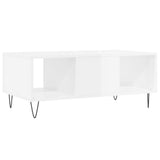 Coffee Table High Gloss White 90x50x36.5 cm Engineered Wood 830590
